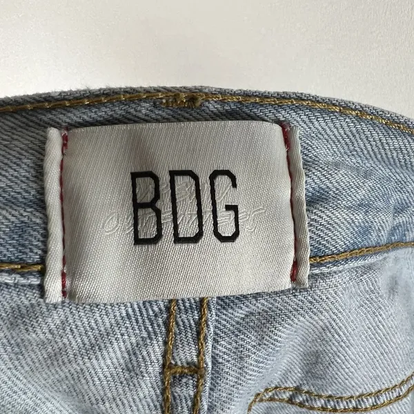 BDG Urban Outfitters Jeans Womens Size 33 Blue Denim High Rise Baggy Light‎ Wash - Image 7