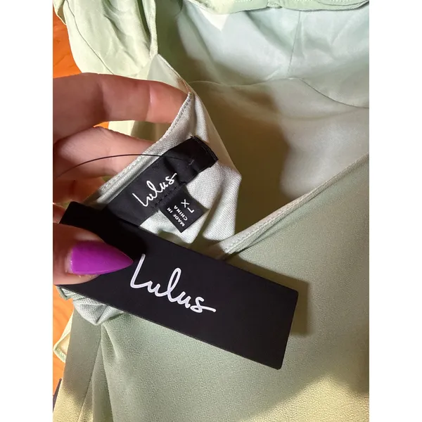 NWT Lulus Dramatic Allure Sage Green Ruffled Cutout Strapless Maxi Dress Sz XL - Image 7