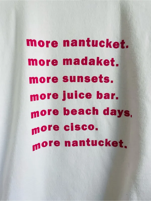 Nantucket I Am My Story Graphic Sweatshirt White Pink Heart Size L Beach Coast - Image 10