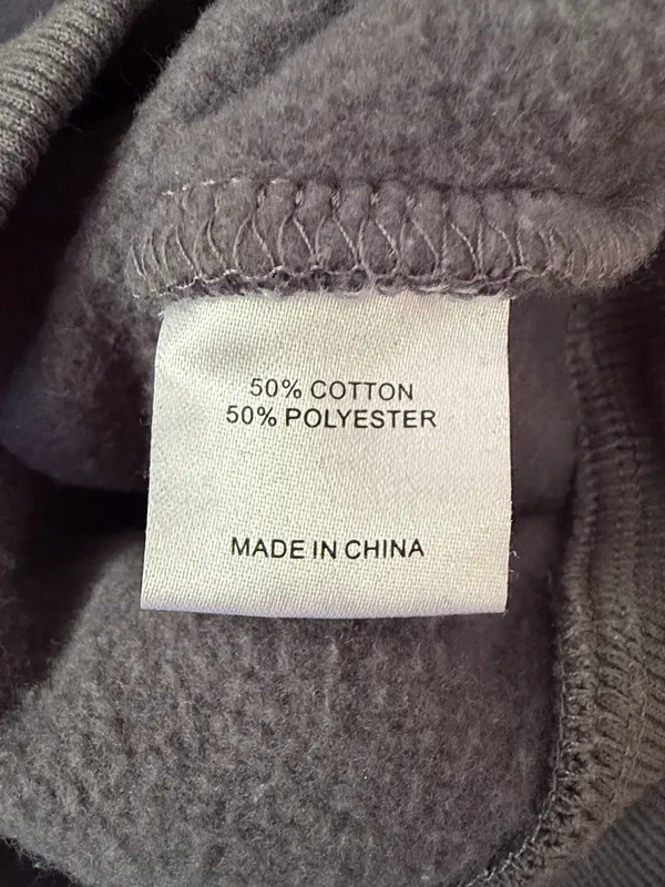 White Fox Hoodie Grey Baby Blue Graphics Size L/XL - Image 5