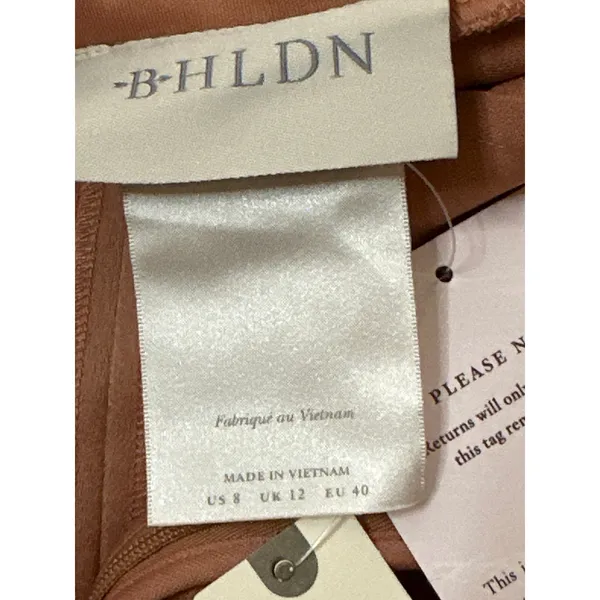 BHLDN Piper Sedona Satin V-Neck Bridesmaid‎ Gown Size 8 - Image 5