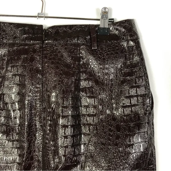 Rachel Comey X Target Dark Brown Faux Leather Snake‎ Knee Length Pencil Skirt 2 - Image 6