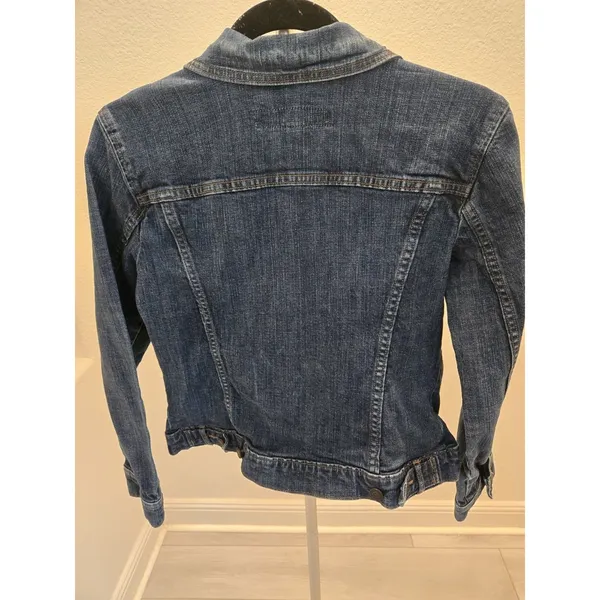 Gap Vintage Denim Jacket Y2K Red Tag M Womens Blue Medium Wash Trucker Jean - Image 5