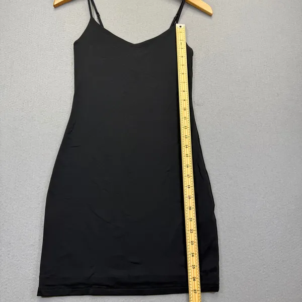 Babaton Aritzia Contour V-Neck Mini Slip Dress Black Small 97386 Sleeveless Slim - Image 4