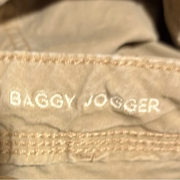 American Eagle Real Good Parachute Baggy Jogger Sz 8 Cargo Pockets Khaki - Image 9