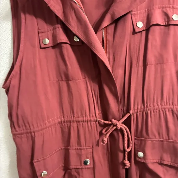 Entro Shirt Jacket Vest in Rust Red XL - Image 2