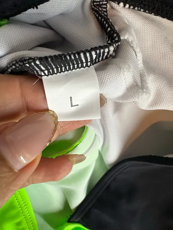 Black & Neon Green Colorblock One-Piece Swimsuit Size L - Image 6