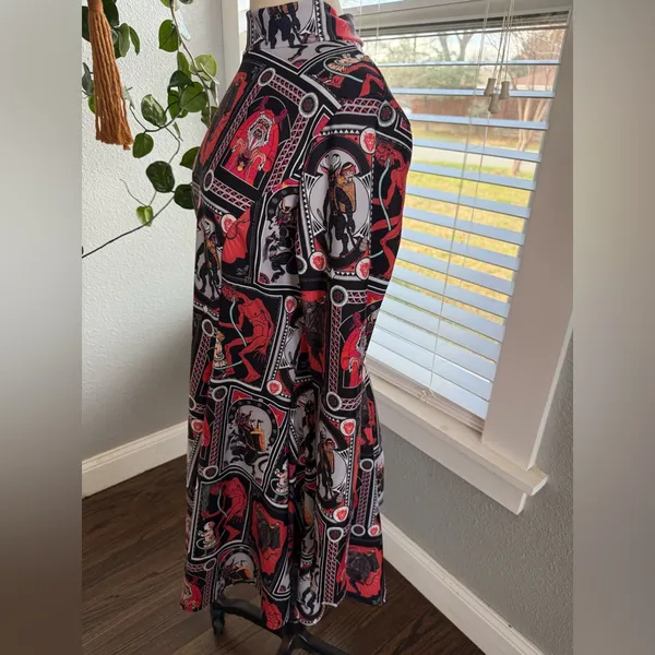 HTF BlackMilk Krampus Posters Long Sleeve Evil Mini Skater Dress Size XL‎ Rare - Image 4