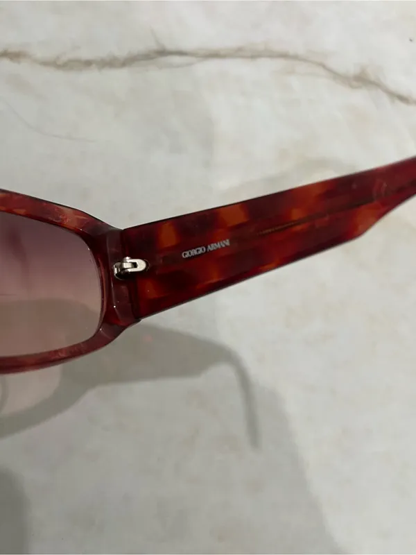 Giorgio Armani Red Tortoiseshell Sunglasses - Image 5