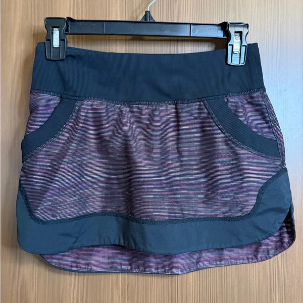 Lululemon Run For All Skirt sz 2 Space Dye Black - Image 9