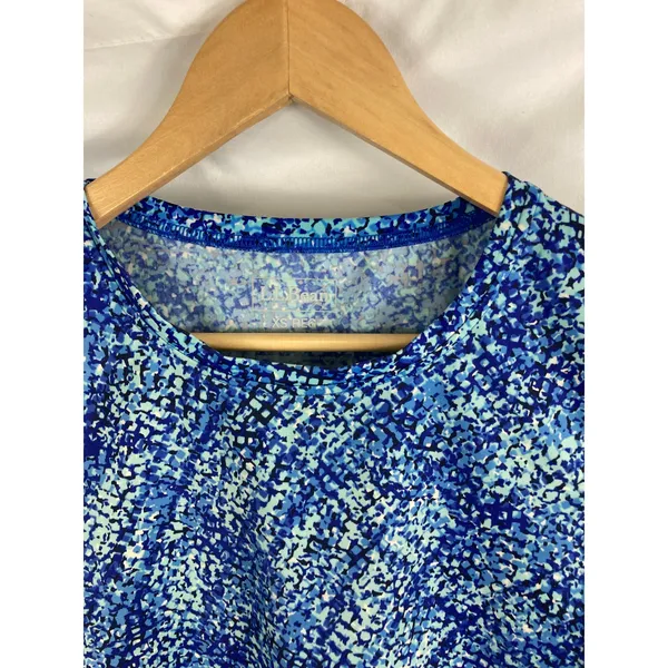 LL Bean Women's XS UPF 50+ Swim Sun Rash Guard Long Sleeve Top Blue - Image 2