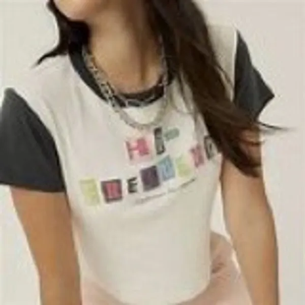 Daydreamer High Frequency Graphic Colorblock Crewneck T-Shirt Size XL - Image 2