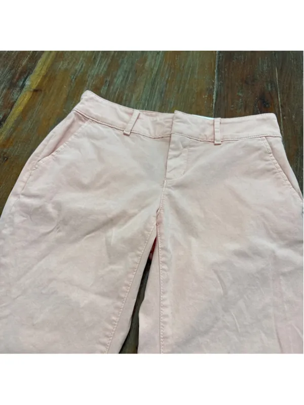 LOFT Peach Girlfriend Chino Petite Ankle Pants 4P Frayed Hem NWT - Image 2