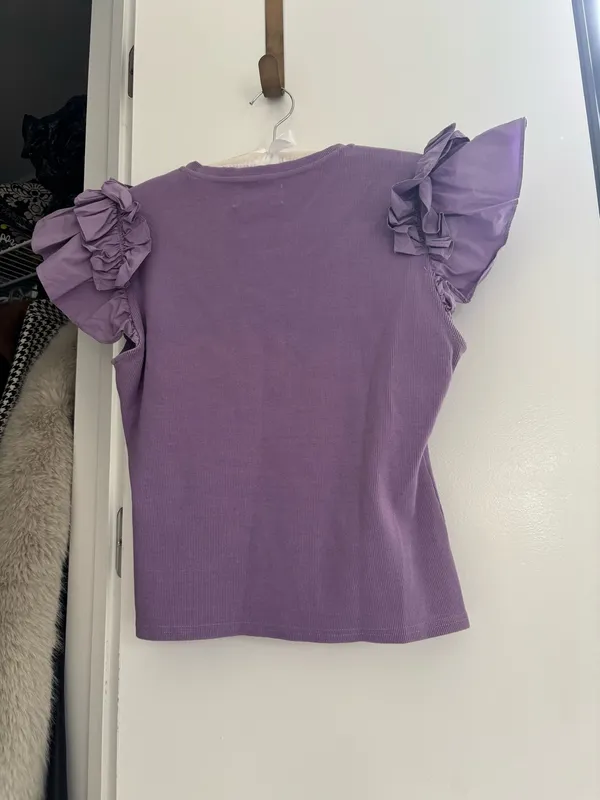 Anthropologie Ruffle Sleeved Top - Image 4