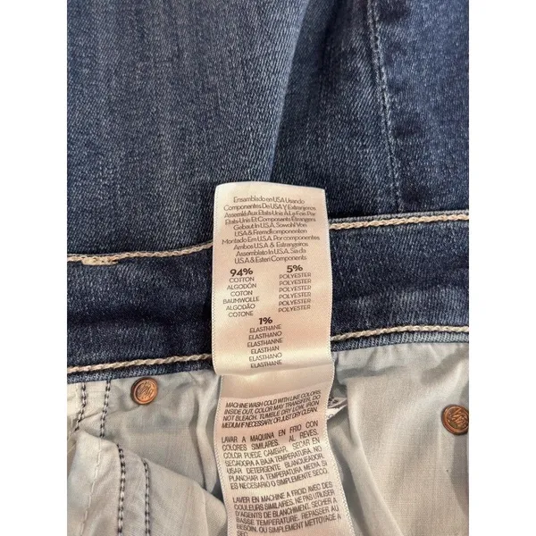 Mother Womens Jeans Blue Denim The Mid Rise Dazzler Teaming Up Straight Size 28 - Image 12