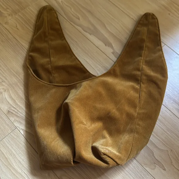 Stylish Brown Corduroy Bag - Image 2