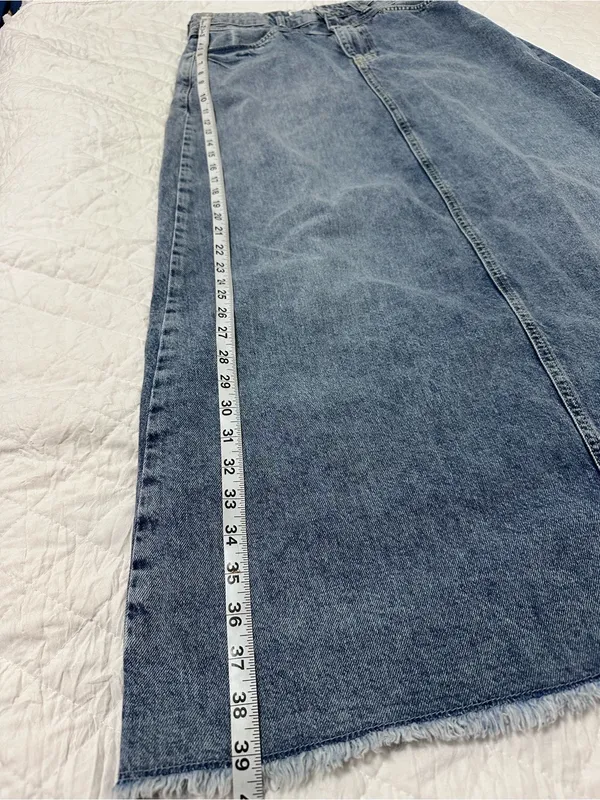 We The Free ( Free people)High-Waist Long Denim Skirt in Blue size 6 - Image 7