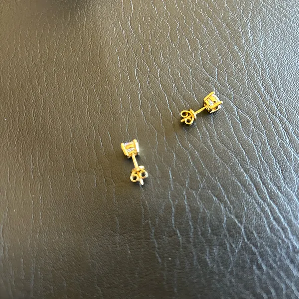 Moissanite Earrings VVS1 GRA Certified Stud Earrings Passes Tester 14k Gold Real - Image 5