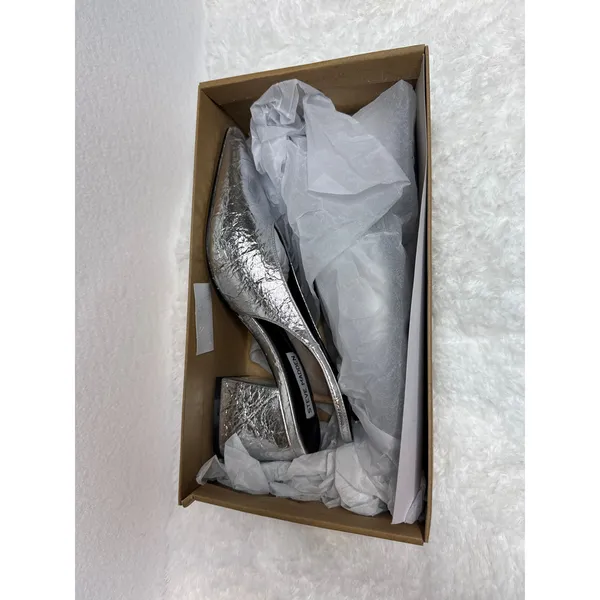 NWT Steve Madden Faryn Slingback Pumps silver size 6.5 - Image 2