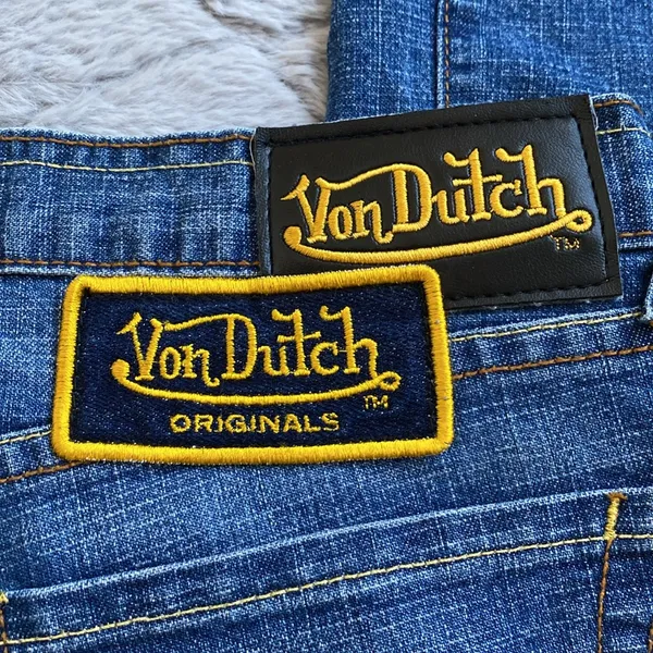 Y2K Von Dutch Flare Boot Cut Low Rise Jeans - Image 3