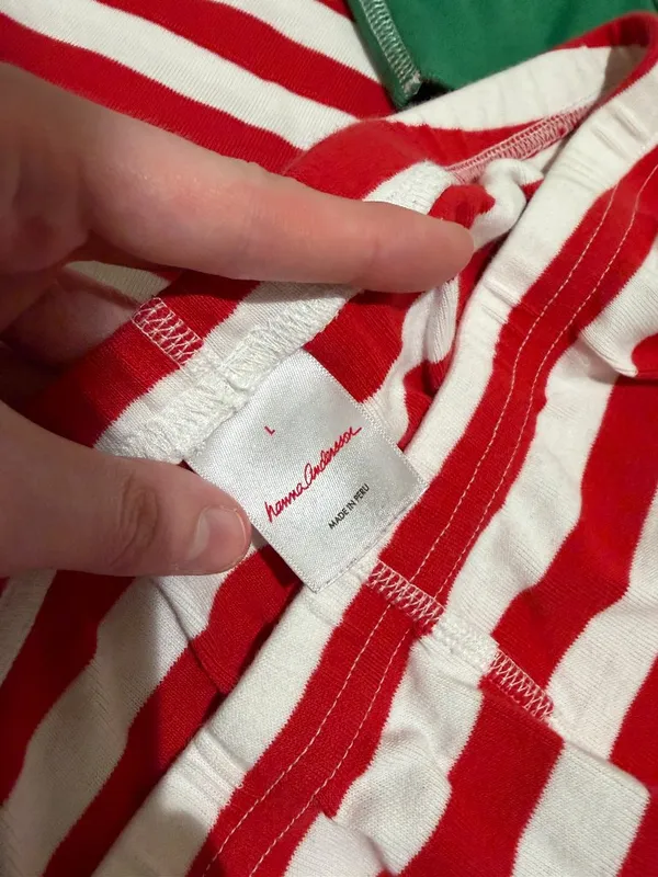Hanna Andersson Women's Striped Christmas Holiday Long Sleeve & Pants Pajama Set - Image 5