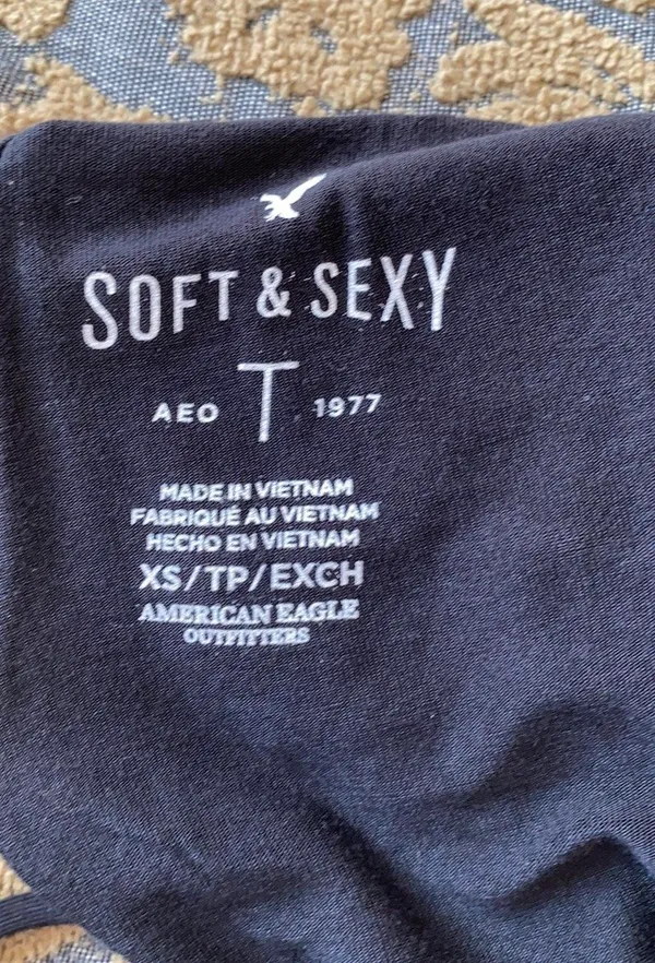 American Eagle Soft & Sexy Black Tee - Image 6