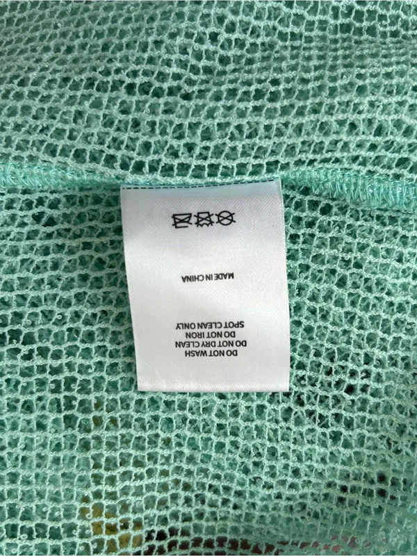 White Fox Boutique Mint Green Sheer Knit Slip - Image 7