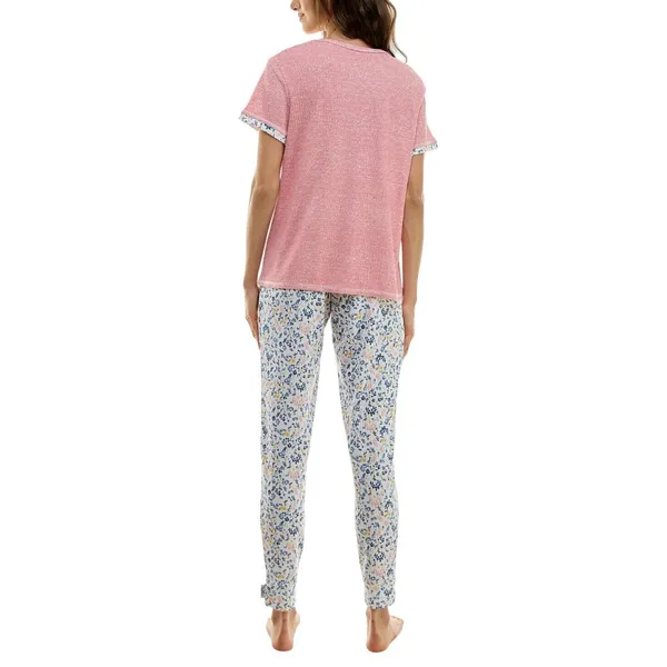 Roudelain Womens Double Sleeve Pajama Shirt Top EJJE340M Bridal Rose Pink M - Image 8