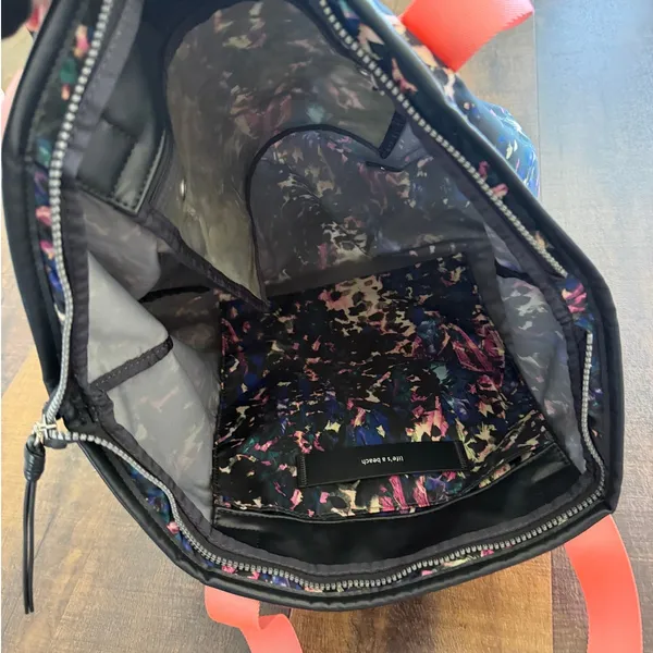 Lululemon Floral Print Tote Bag Pink Straps Gym Travel Beach Bag - Image 8