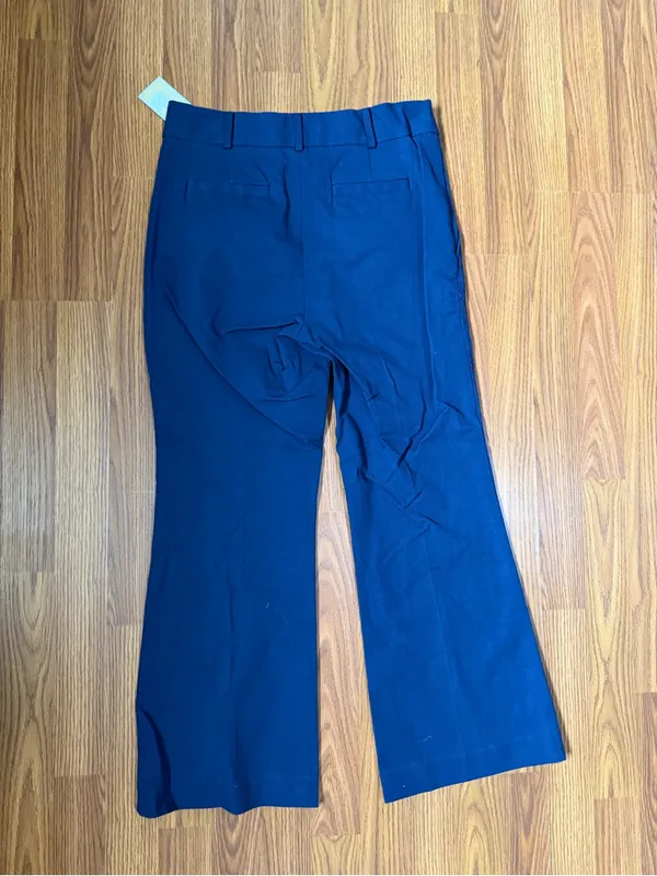 NWT Michael Kors High Rise Wide Leg Navy Dress Pant Career Interview Size 4 - Image 3