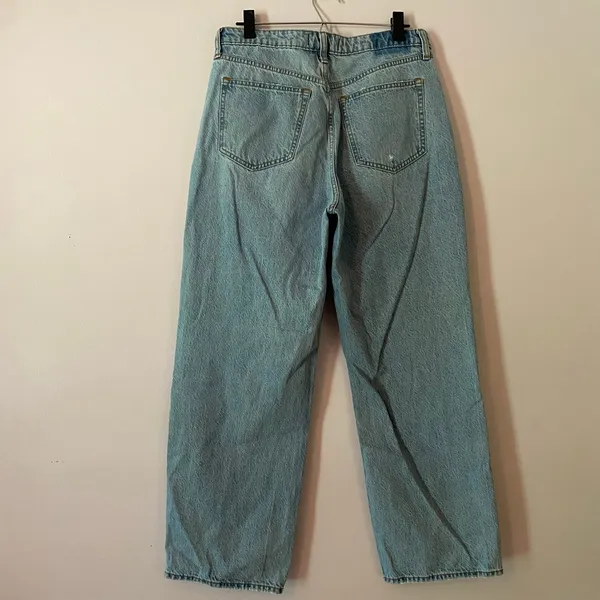 Abercrombie & Fitch The Loose High Rise Jeans Curve Love Light Wide Leg size 12 - Image 5