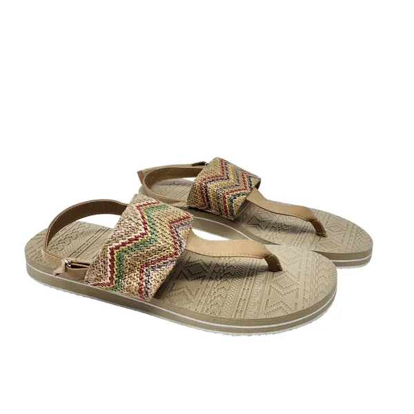 Luk Ees By Muk Luks Multicolor Slingback Casual Flats Thong Sandals Size 9 - Image 3