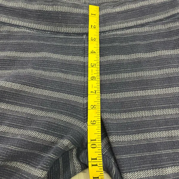 Aerie Blue Striped High Rise Full Length Skinny Cotton Blend Leggings Medium - Image 8