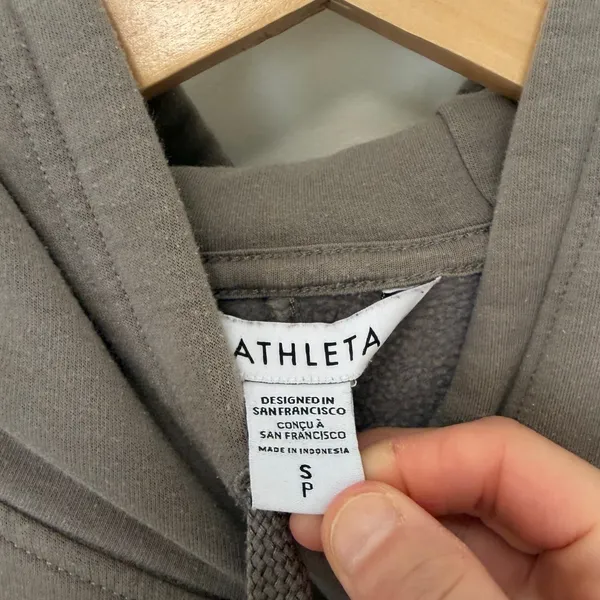 Athleta Gray Retroplush Hoodie Sz S - Image 2