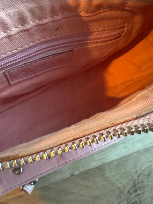 Núnoo Pluto Rivet Silky Pink Leather Crescent Studded Shoulder Bag Y2K - Image 10