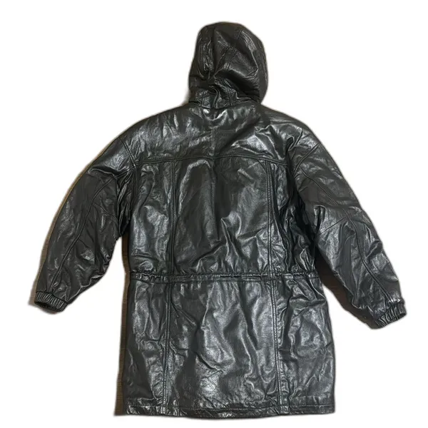 Wilsons Leather Women's Thinsulate‎ Hooded Parka Jacket black size Small 90s - Image 3