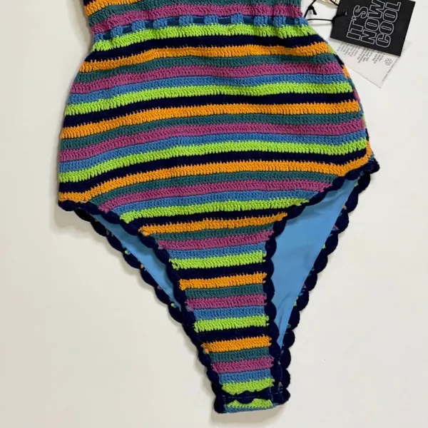 NWT!! FREE PEOPLE It's Now Cool the Crochet Tie One Piece Swimsuit‎ Medium Large - Image 4