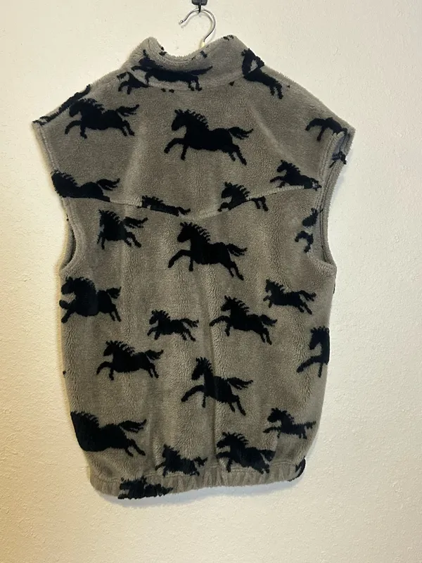 Kerrits vintage horse print fleece vest Size Medium‎ - Image 7