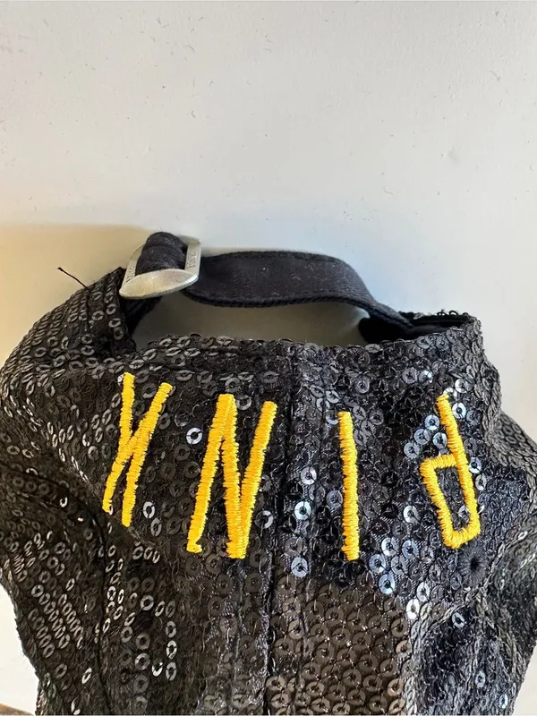 PINK Victoria's Secret Pittsburgh Steelers Black Sequin Baseball Hat - Image 3