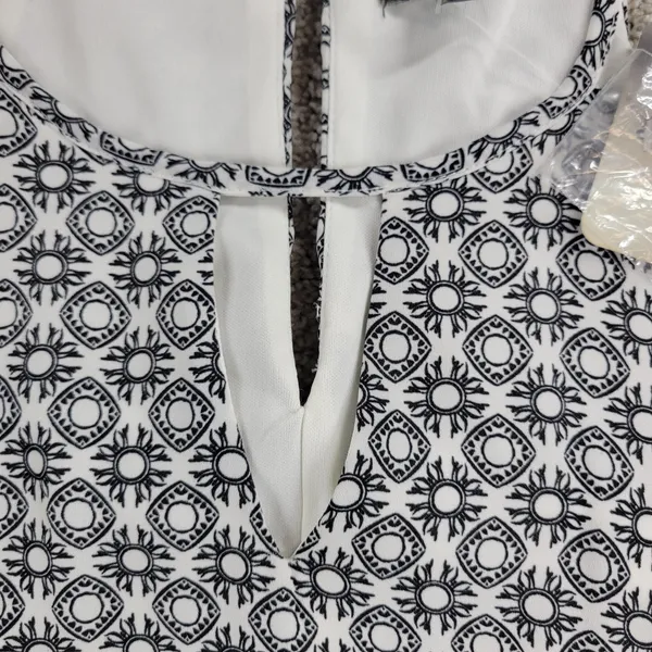 NWT Lily Rose Dress Womens XS Black White Print Sleeveless Halter Sundress - Image 5