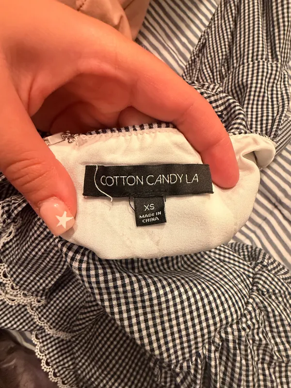 Cotton Candy LA Gingham Open Back Mini Dress - Image 4