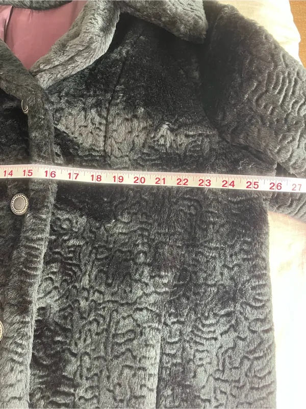 50’s Style Vintage Textured Faux Fur Swing Coat - Image 11
