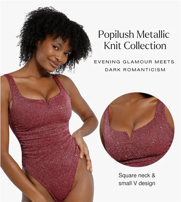 Popilush metallic bodysuit Red Size XXL - Image 3