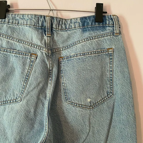 Abercrombie & Fitch The Loose High Rise Jeans Curve Love Light Wide Leg size 12 - Image 6