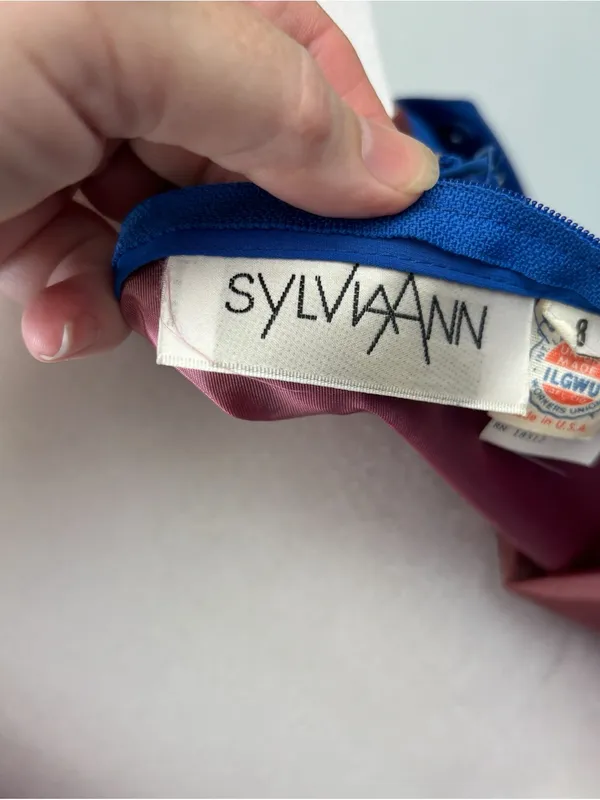 Vintage Sylvia Ann formal dress, size 8, vintage, wedding, prom, party, 80s - Image 9
