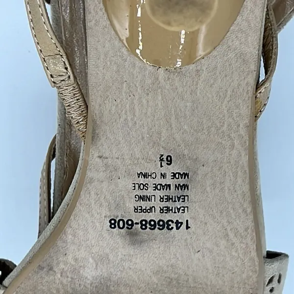 Colin Stuart Suede Tan Suede Kitten Sling back Heels‎ Size 6.5 B19A - Image 6