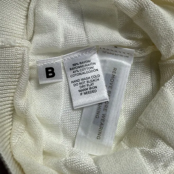 LOFT Textured Knit Top Layering Long‎ Sleeve Boat Neck Sweater XS flawed - Image 7