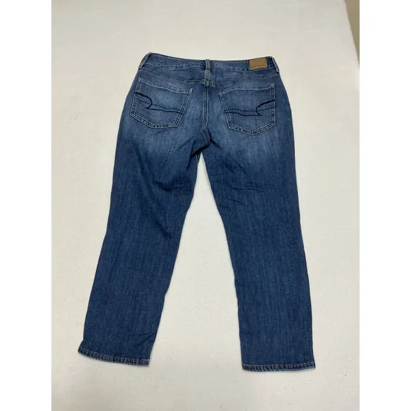 American Eagle Womens Jeans 6 X-Short Medium Wash Straight Leg Denim 0601 - Image 2