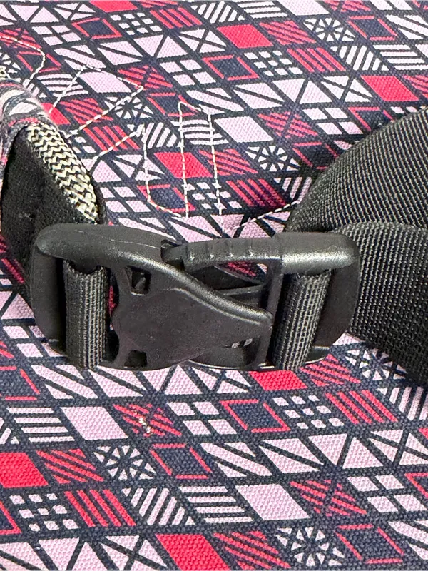 KAVU Rope Sling Backpack Pink Black Geometric Crossbody Travel Hiking Bag - Image 4