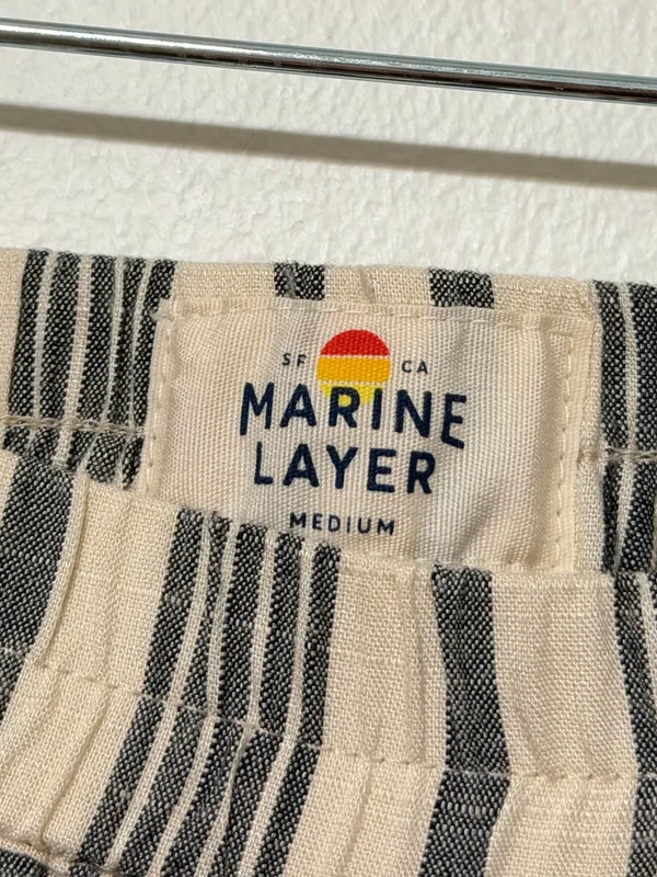 Marine Layer Allison Pull-On Pants Women’s Size Medium Lightweight Stripe - Image 4